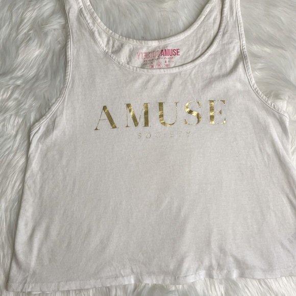 Amuse Society Tops - Amuse society white flowey tank